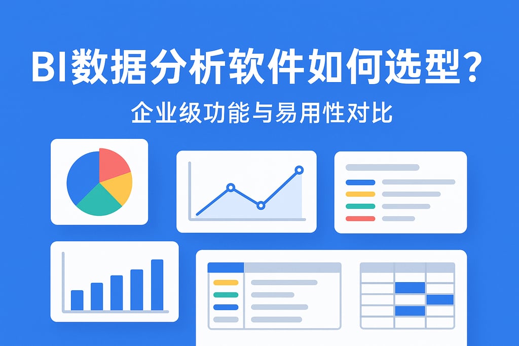 BI数据分析软件如何选型？企业级功能与易用性对比"